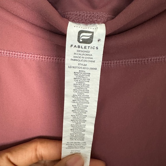 Fabletics Dark Rouge Foldover leggings - Picture 5 of 15